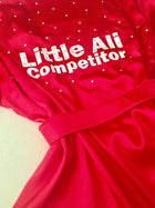 CUSTOM TEXT Glorious RED Satin Competition Robe Gown - Selina Bikini
