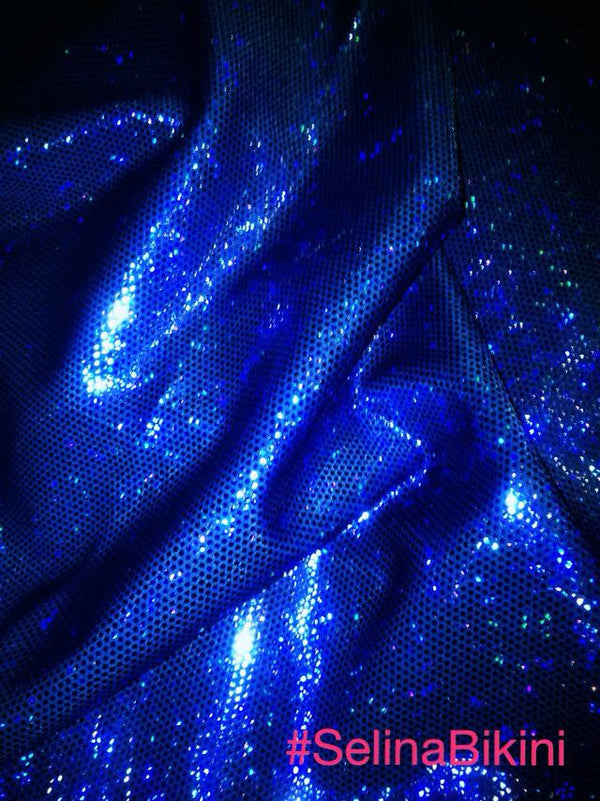 #21 NEW Dark Blue Mystic Shattered Glass luxury spandex - Selina Bikini