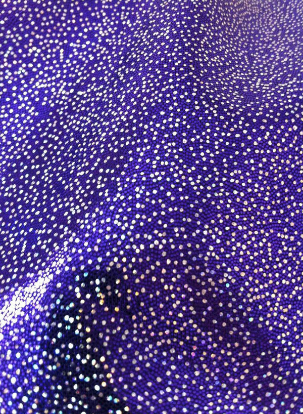 #83 Diamante Metallic Dots Spandex Dark Purple - Selina Bikini