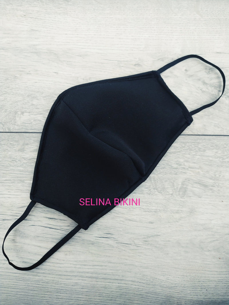 Unisex Black Face Mask, (Adult) - Selina Bikini