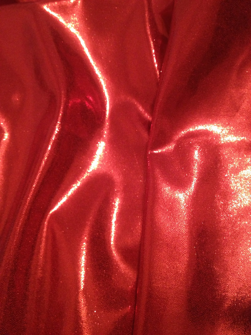 #51 Red Metallic Dots Spandex - Selina Bikini