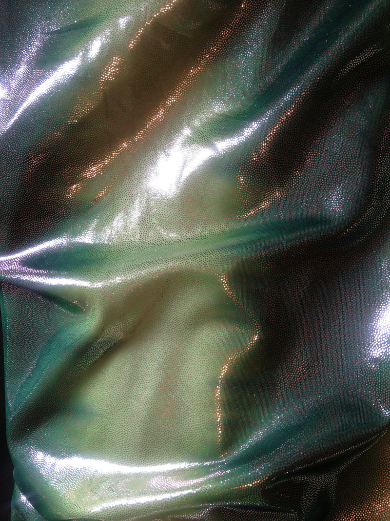 #72.3 Light and dark green metallic dots spandex - Selina Bikini