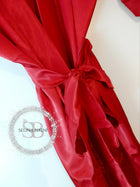 Glossy Red Satin Backstage Robe