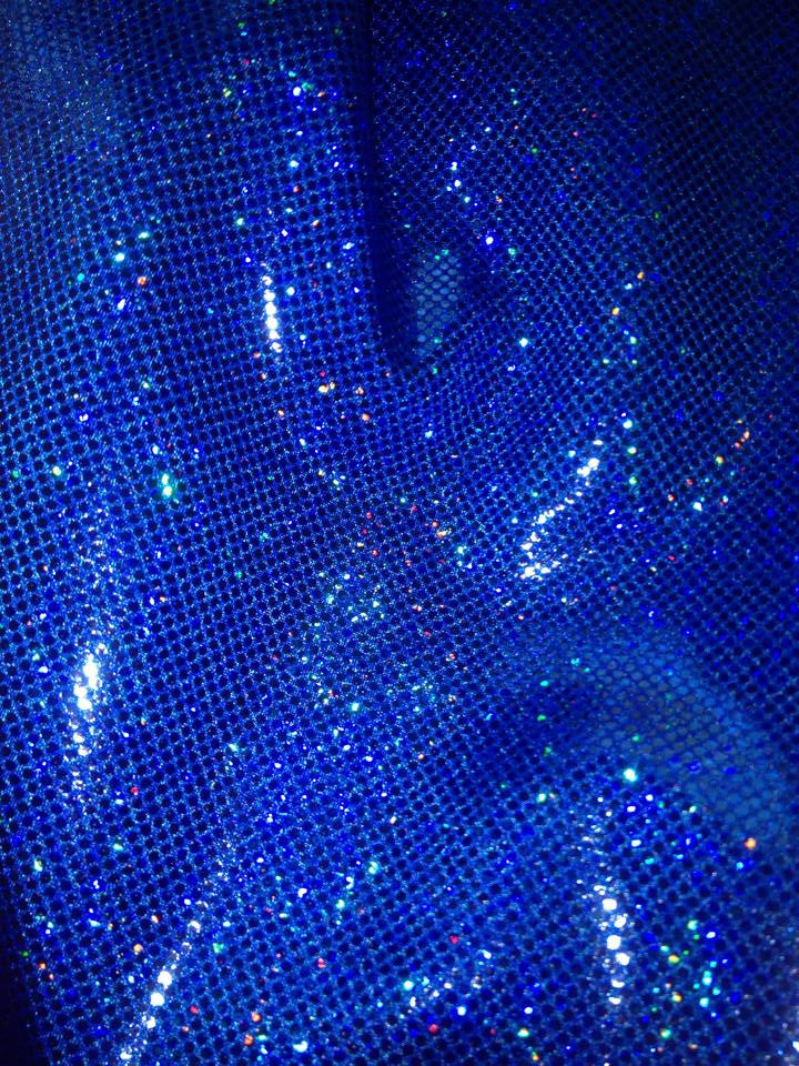 #42 Royal Blue Hologram Spandex - Selina Bikini
