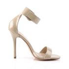 Pleaser Amuse-10 Cream Patent Ankle Strap Sandals - Selina Bikini