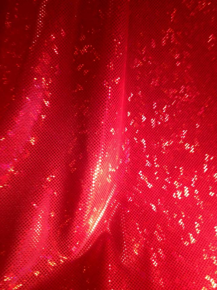 #41 Red Shattered Glass Spandex - Selina Bikini