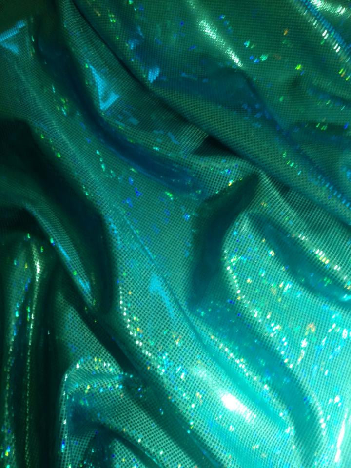 #45 Teal Shattered Glass Spandex - Selina Bikini